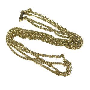 UPCYCLED Goldtone Chain Necklace 31 Inch Unisex Multi Strand Fashion Jewelry